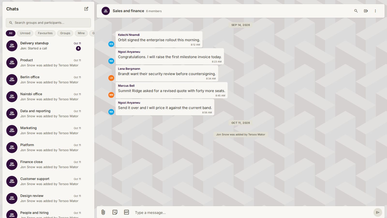 Group conversations for every team